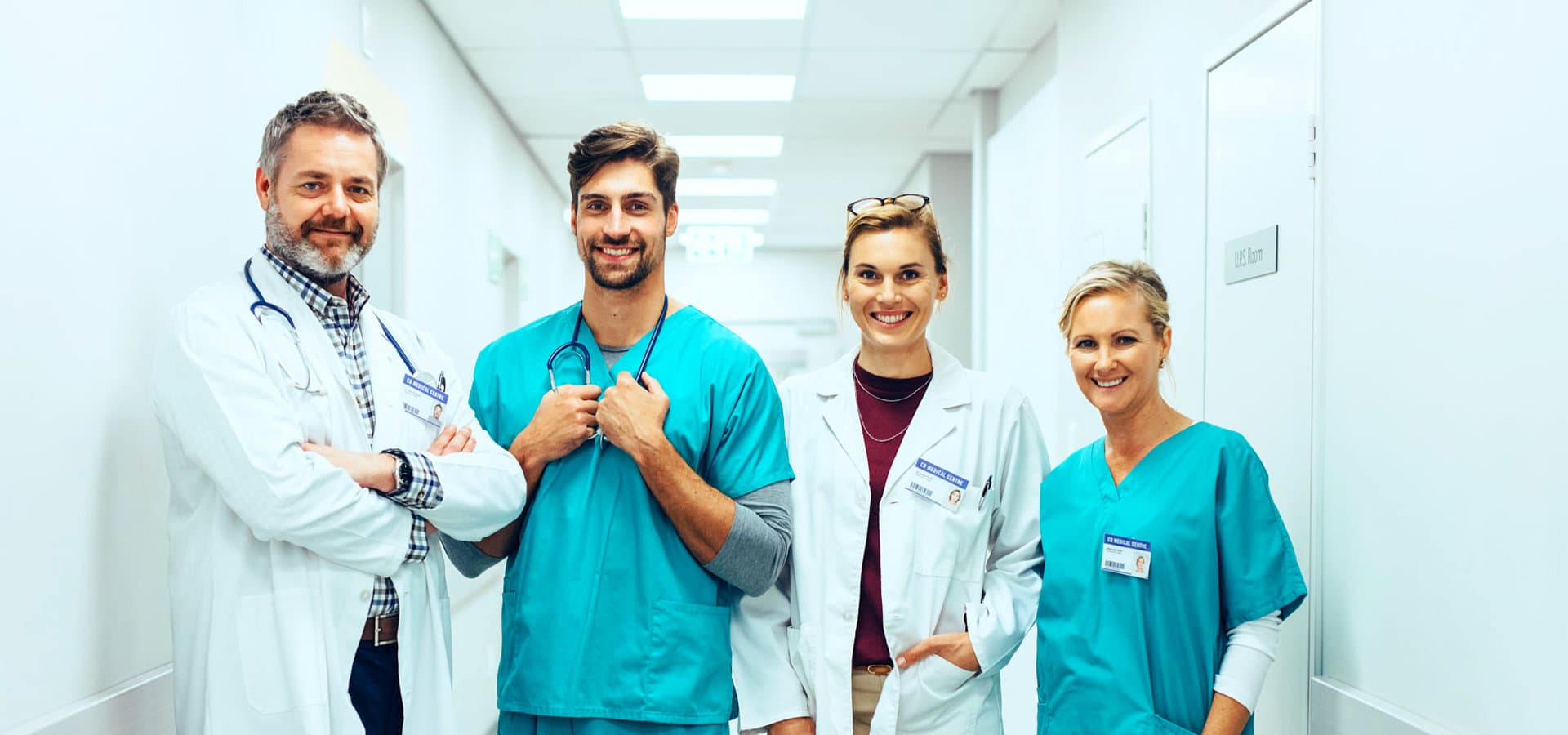 healthcare staff smiling